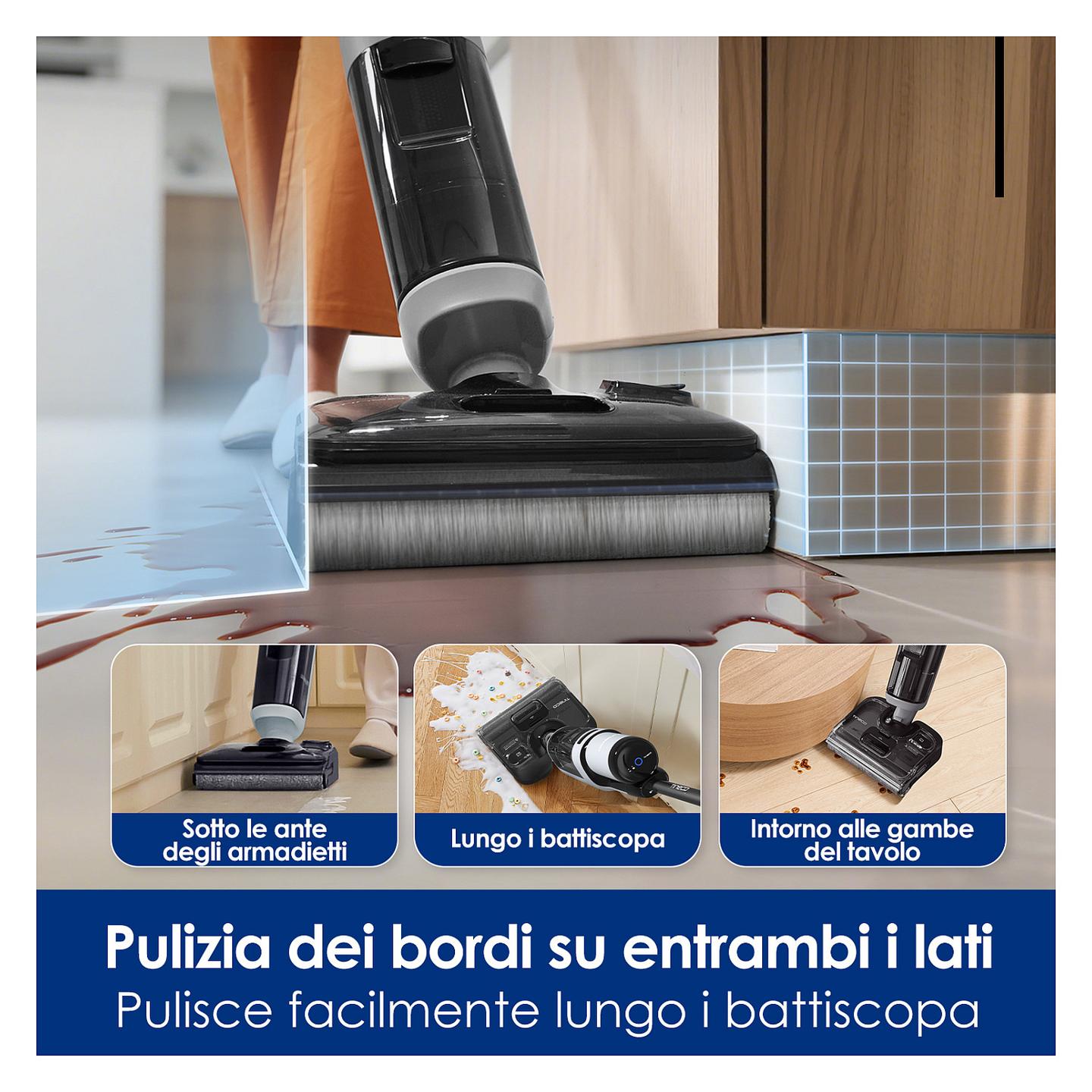 Fshesë me Vakum për dysheme Tineco FLOOR ONE i5 Stretch / 20.000Pa / 210W / 2500mAh / 180° Lay-Flat / Anti-Tangle / 0.8L / 0.72L / Eco & Max – Gri/Zezë - 7