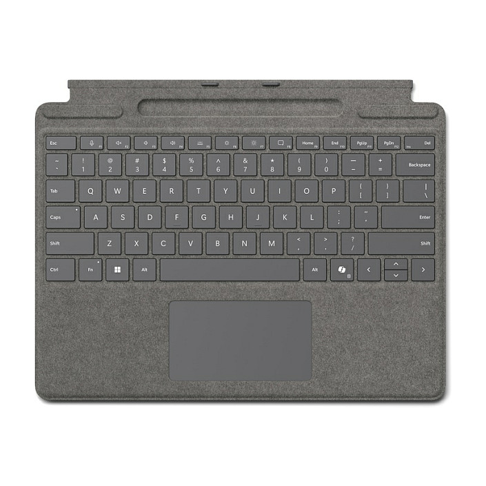 Aksesorë për tablet Microsoft Surface Pro 10 / 11 / FB – Alcantara Platinum Keyboard with integrated Copilot key - 1