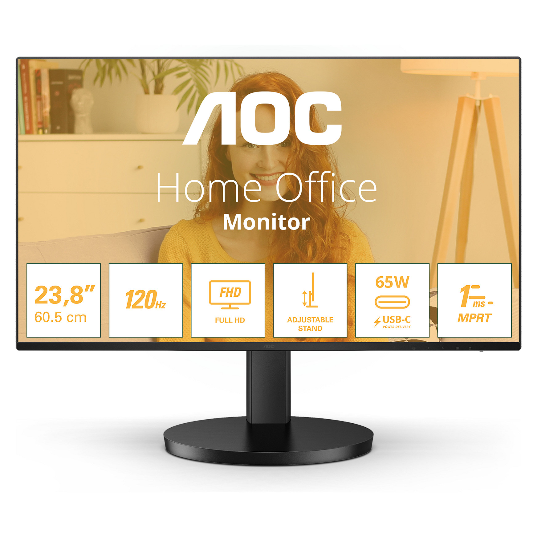 Monitor AOC 68.6cm/27" (1920x1080) AOC Basic-line 27B3CF2 16:9 FHD IPS 1ms 100Hz HDMI USB-C Speaker Zi - 1