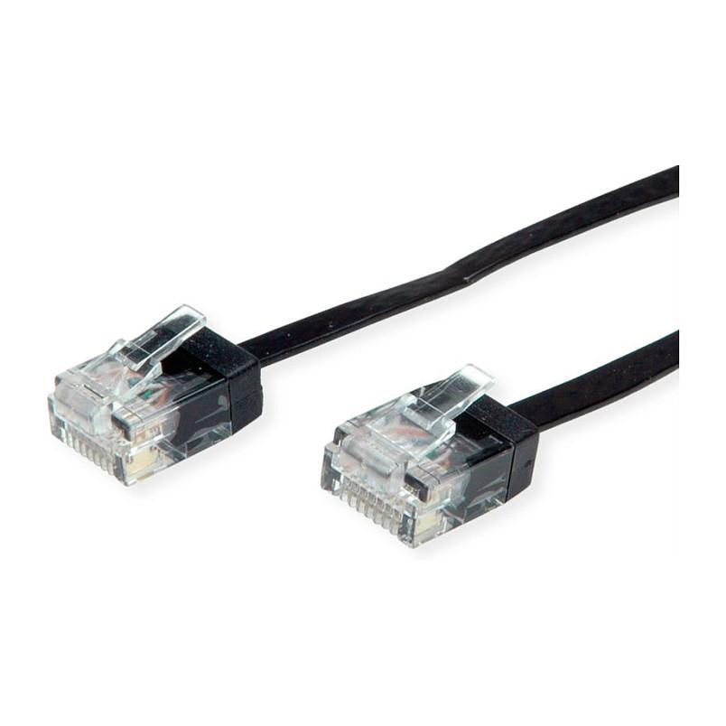 Kabllo për Rrjet ROLINE 21.15.2193 / Cat 6A / U/UTP / RJ-45 / 2m - Zezë