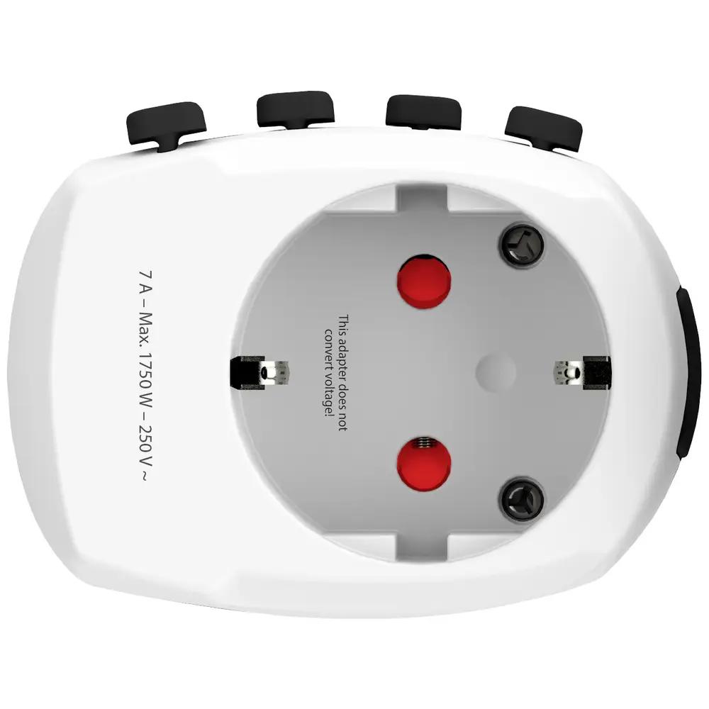 Adapter Udhëtimi SKROSS PRO World / Type A, B, C, E, F, G, I, J, L & N / 7A / 1750W / Universal – Bardhë - 4