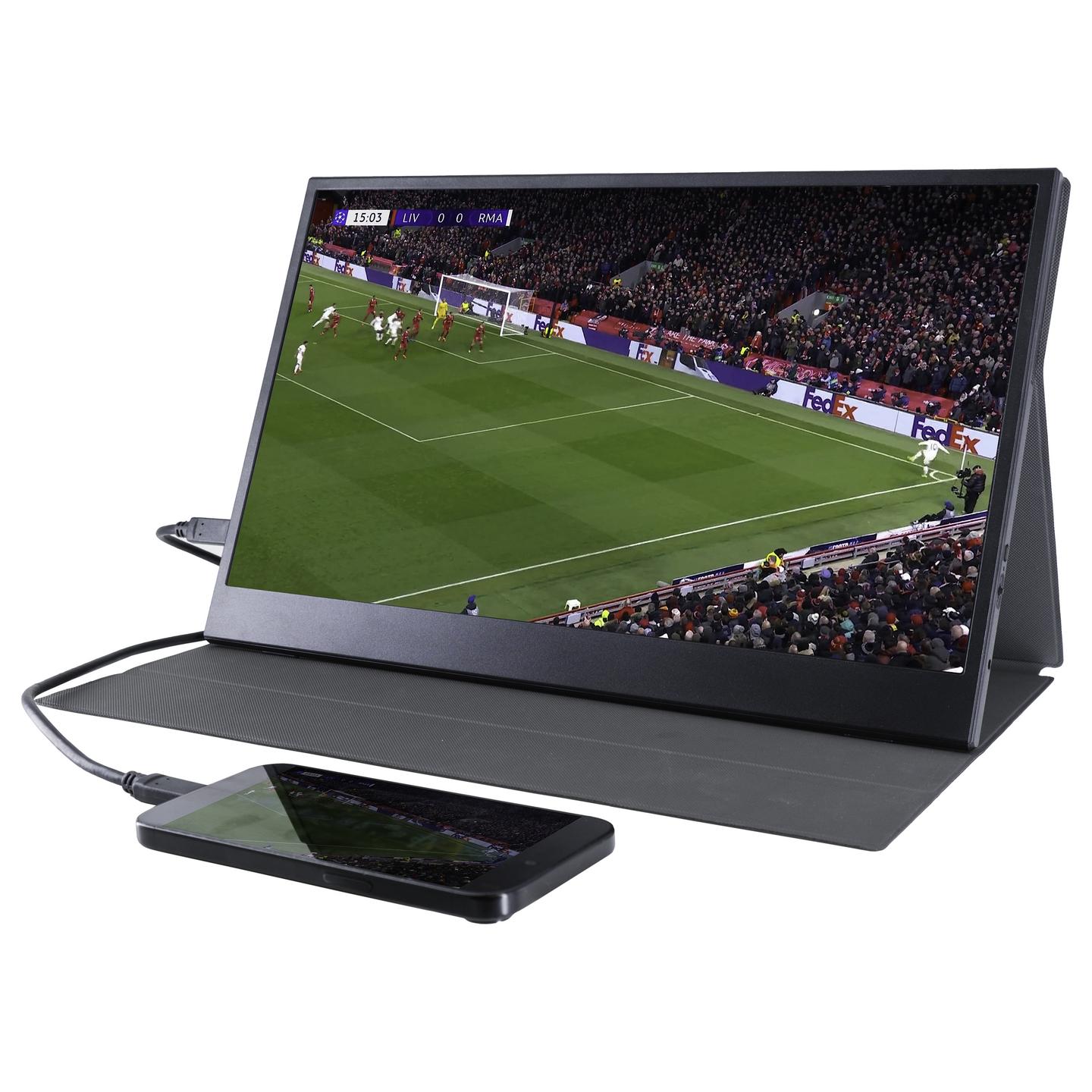Monitor Portativ Denver PMO-15604 / 15.6" / Full HD IPS / 60Hz / 30ms / USB-C+Mini HDMI+3.5mm Audio - Zezë - 8