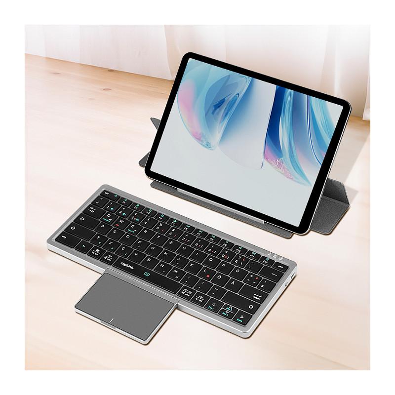 Tastierë Pa kabllo LogiLink ID0214 / Bluetooth / Touchpad Multi-Touch / 3 Pajisje / USB-C - Hiri - 7