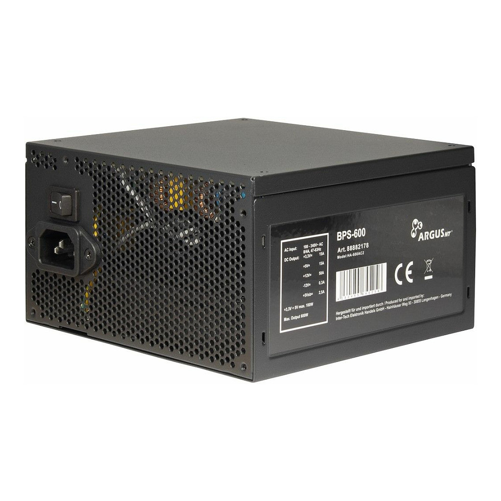 Furnizues Energjie Inter-Tech Argus BPS-600 / 600W / ATX / 80 PLUS Bronze / Non Modular – Zezë - 3