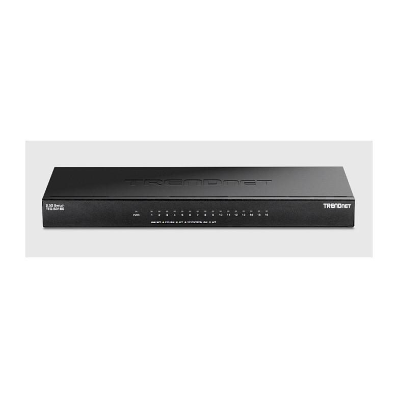 Switch TRENDnet TEG-S3160, 16× 2.5Gbps RJ45, Switching Capacity 80Gbps, Rackmount – Zezë - 2