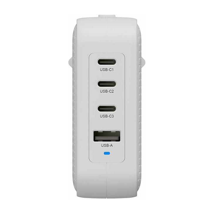 Karikues USB-C Targus HYPER HJ1002WHWWGL, 100W, 3x USB-C, 1x USB-A, GaN, Power Delivery 3.0, PPS - Bardhë - 5
