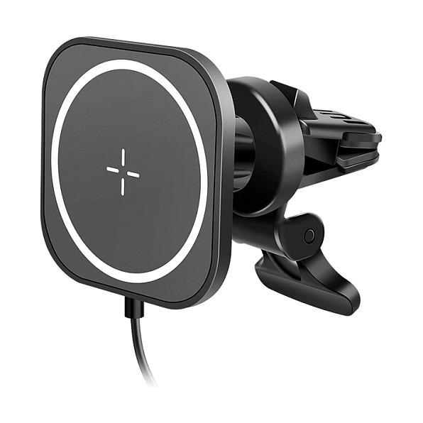 Adapter telefoni për veturë LogiLink PA0329 / Wireless Charging / Magnetic / 360° / 15W – Zezë