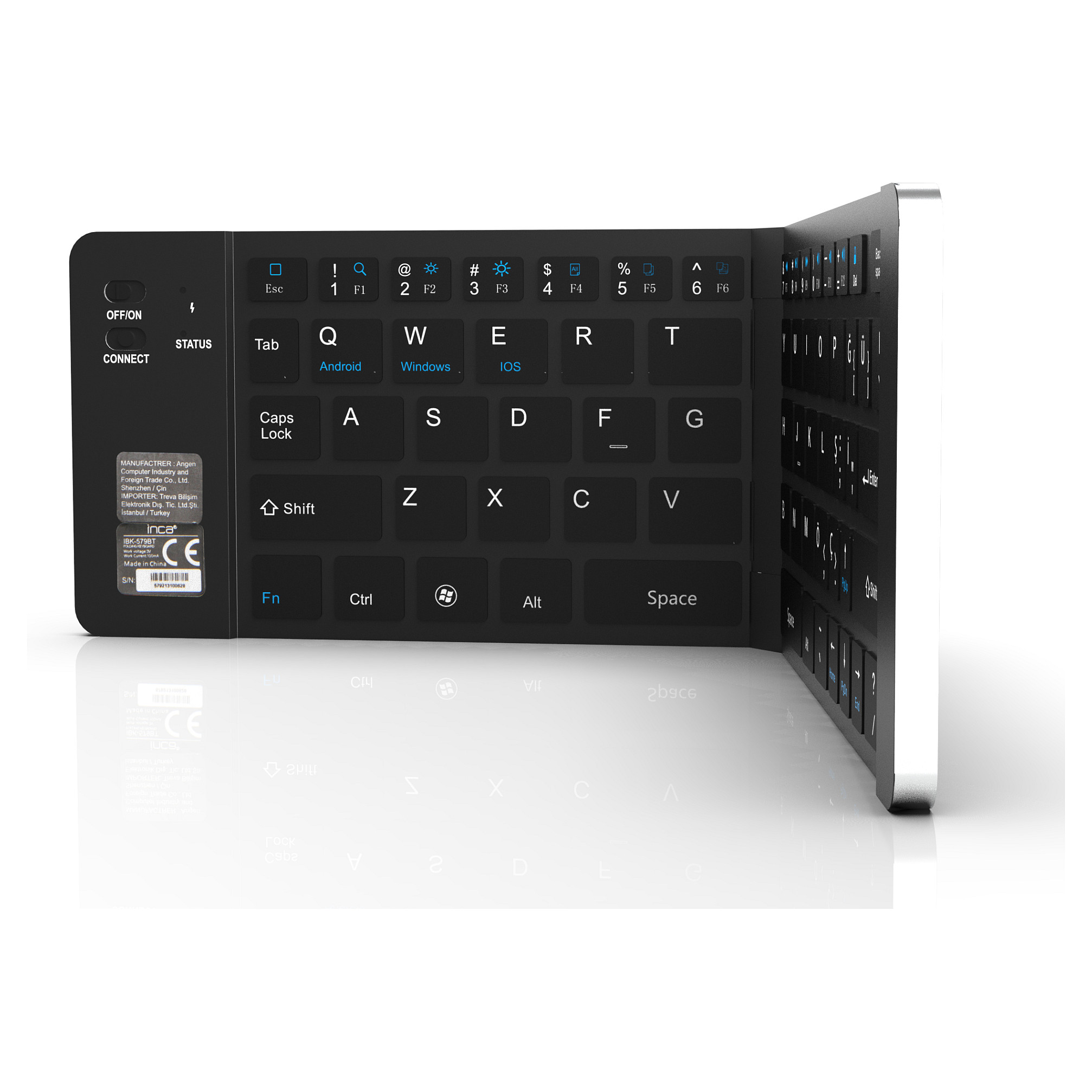Tastierë pa Kabllo INCA IBK-579BT Mini  - Zezë - 4