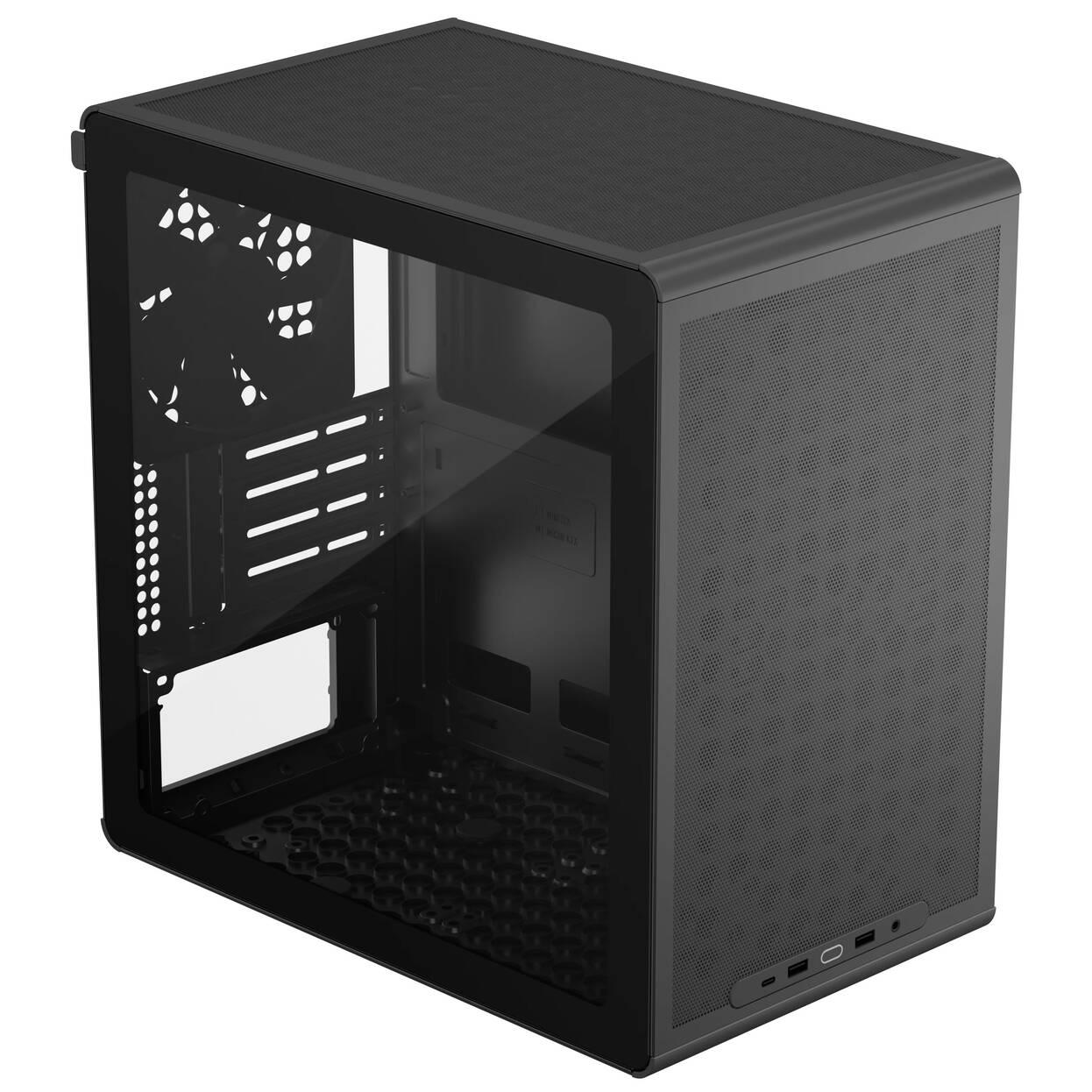 Kasë Cooler Master Q300L V3 / Mini-Tower / Micro-ATX / Xham Tempered Glass / 1x140mm / USB 3.2 Gen2x2 Type-C – Zezë