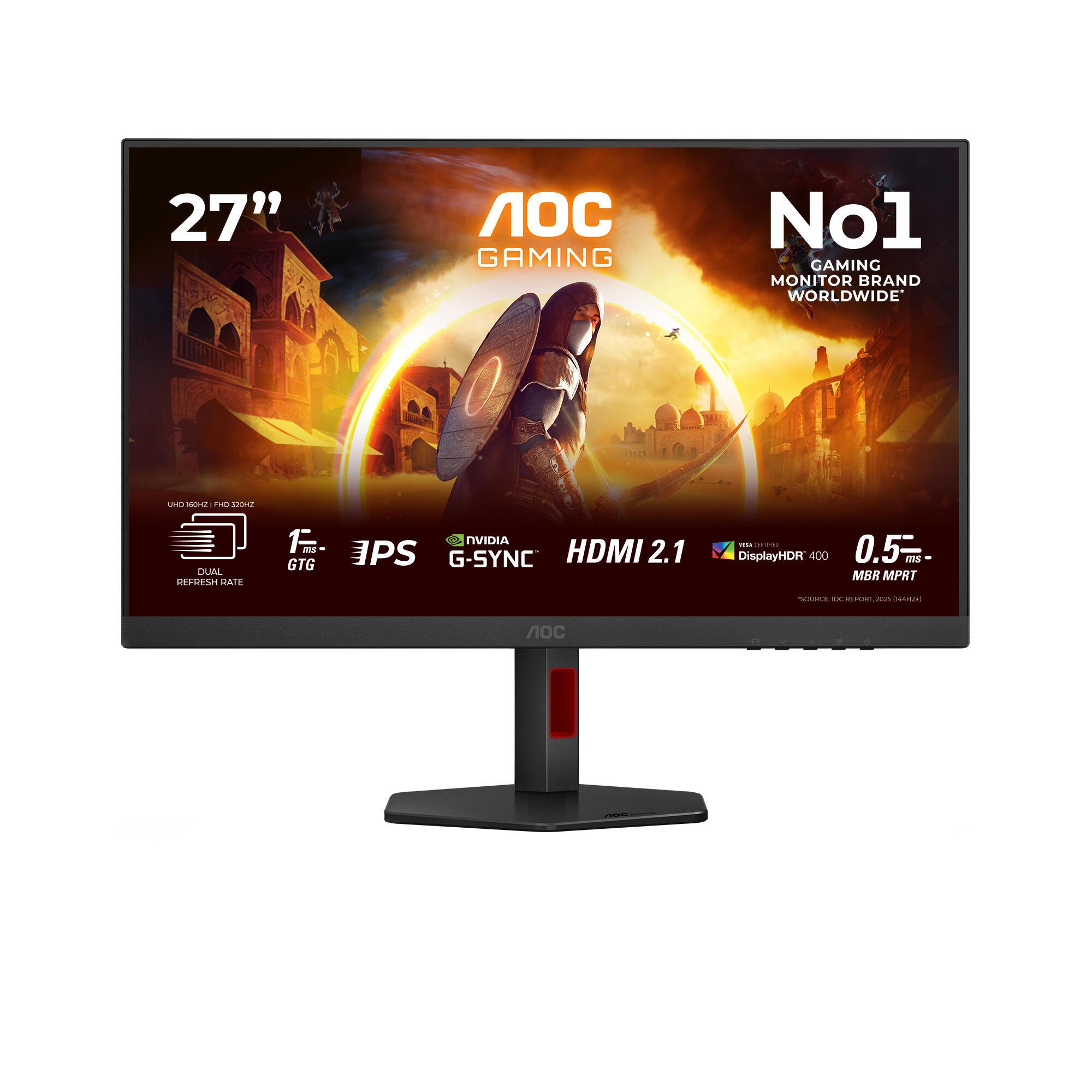Monitor Gaming AOC G4 U27G4R / U27G4R / 27" / UHD Fast IPS / 160Hz / 1ms / HDMI+DisplayPort - Zezë