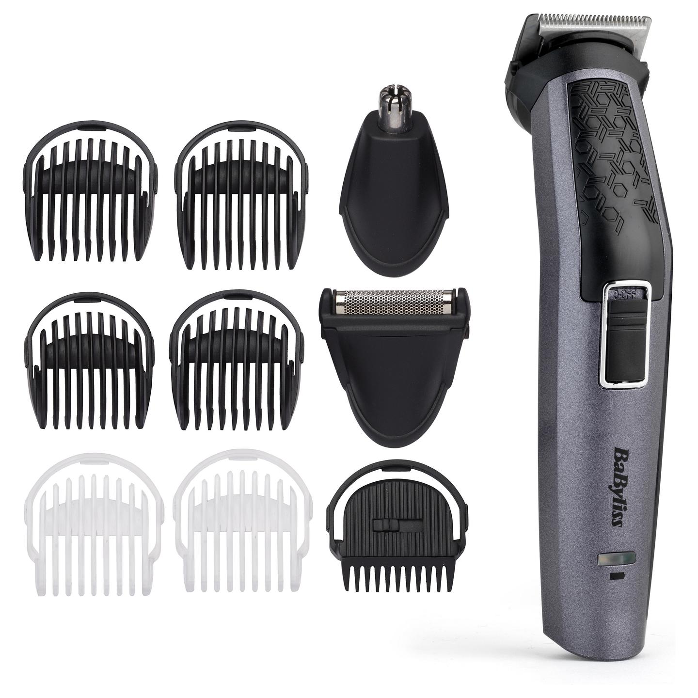 Makinë rroje multifunksionale BaByliss MT727E / 10-in-1 / Carbon Titanium / 0.5–8mm / 60 Min / Ni-MH – Zezë/Argjendtë - 12