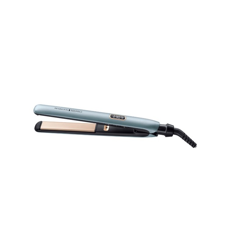 Drejtuese për flokë Remington Shine Therapy PRO S9300 / Advanced Ceramic / Argan Oil / Super Ionic / 110mm / 150–230°C / 9 Nivele – Blu