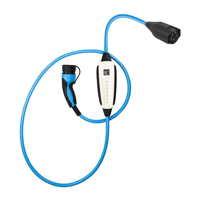 Stacion Karikimi Mobil NRGkick Pure, Type 2, 22kW, 32A, 3-Fazor, 5m, Wi-Fi, Bluetooth, IP67/IP69K - Bardhë/Blu