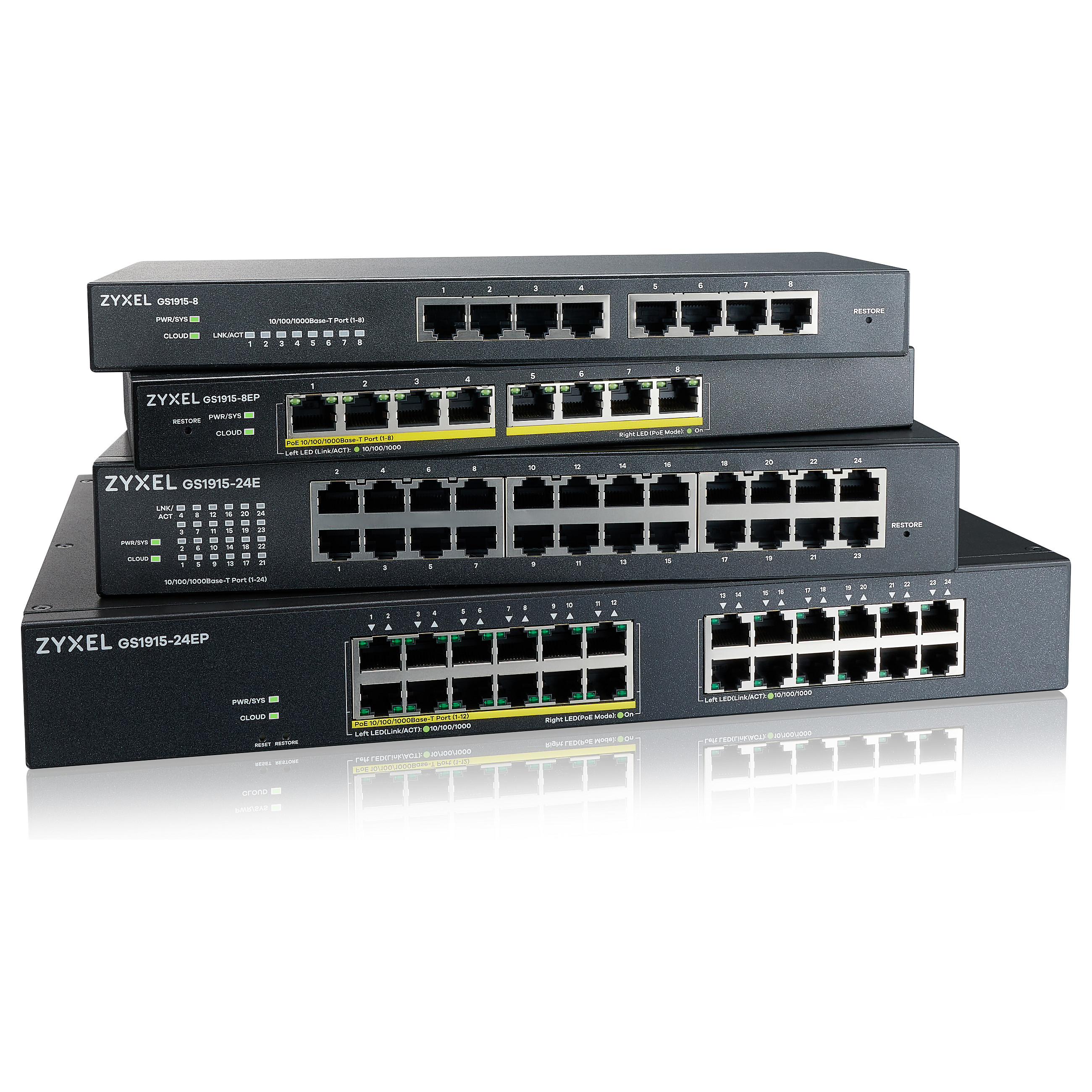 Ruter Zyxel 24P Zyxel GS1915-24EP POE M RM - 3