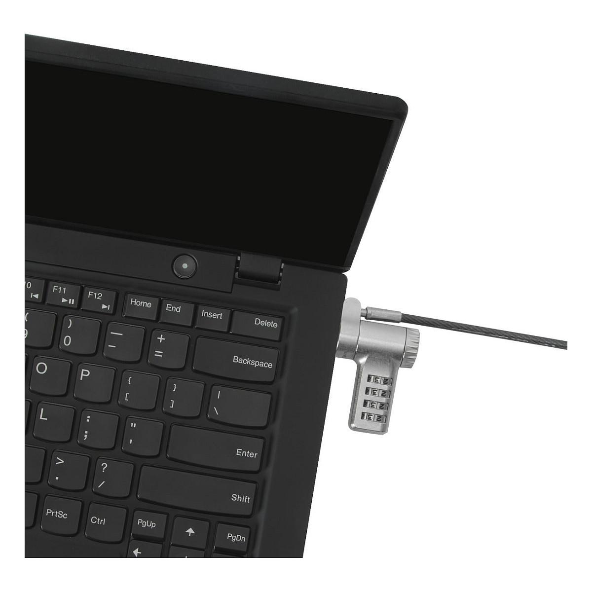 Bravë Sigurie për Laptop Targus DEFCON Ultimate ASP96RGLX, Kabllo 2m, Kombinim 4-Shifror, 10,000 Kombinime - Argjend - 3