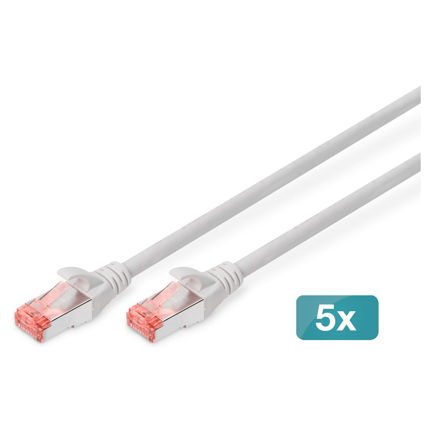 Kabllo për Rrjet (UTP) DIGITUS DK-1644-070-5, Cat6, S/FTP, RJ-45, 7 m, 5 copë - Hiri