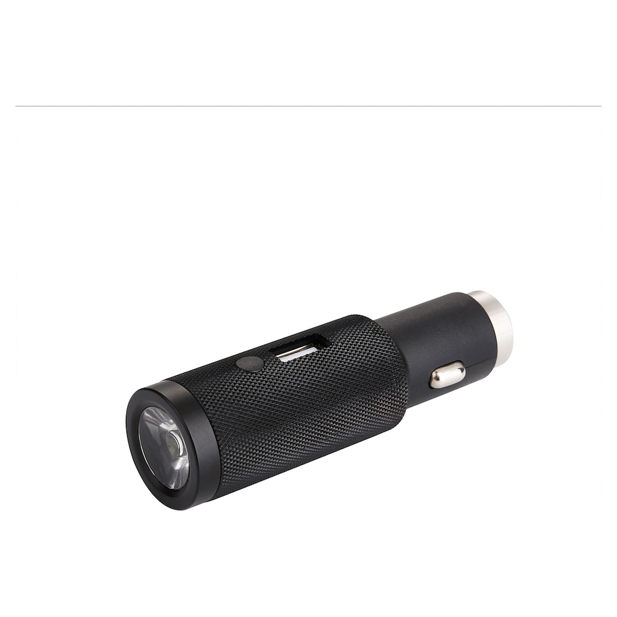 Adapter telefoni për veturë RealPower 219736 / 2400mAh / USB-A / 2.4A / 12-24V / Dritë LED - Zezë