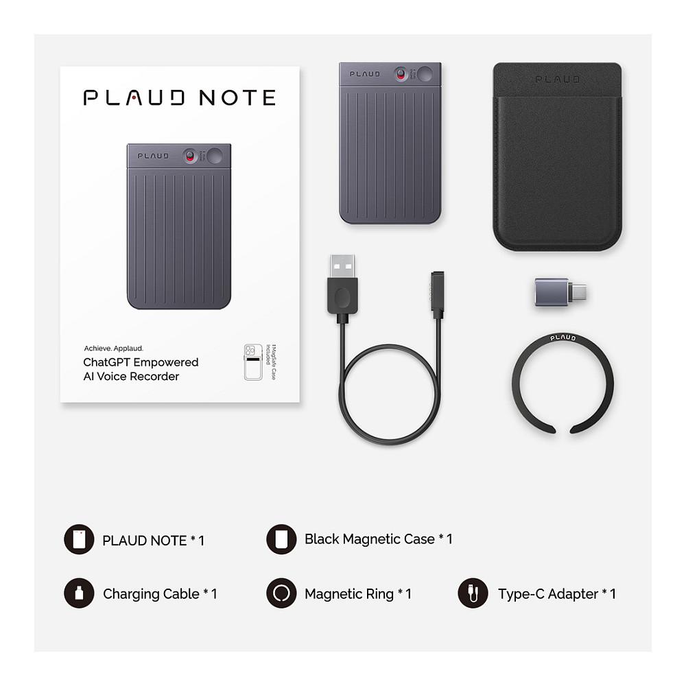 Regjistrues Zëri PLAUD NOTE / AI / 64GB / Bluetooth 5.2 / 30 Orë – Argjendtë - 7