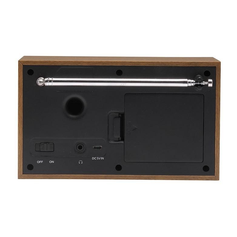 Radio Denver DAB-46WHITE, DAB+, FM, 2 W RMS, Ekran LCD, Antenë e jashtme, Bateri AA - Kafe, bardhë - 3
