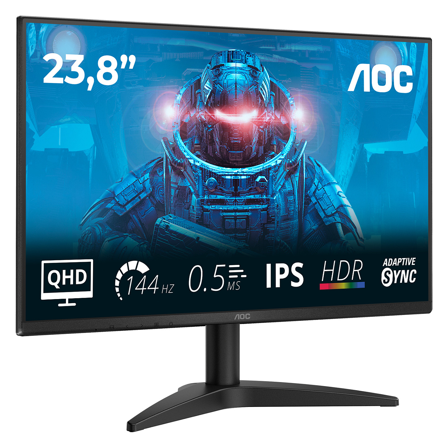 Monitor Gaming AOC Q24B36X / 23.8"/ Quad HD IPS / LED / 144Hz / 4ms / HDMI+DP - Zezë - 2