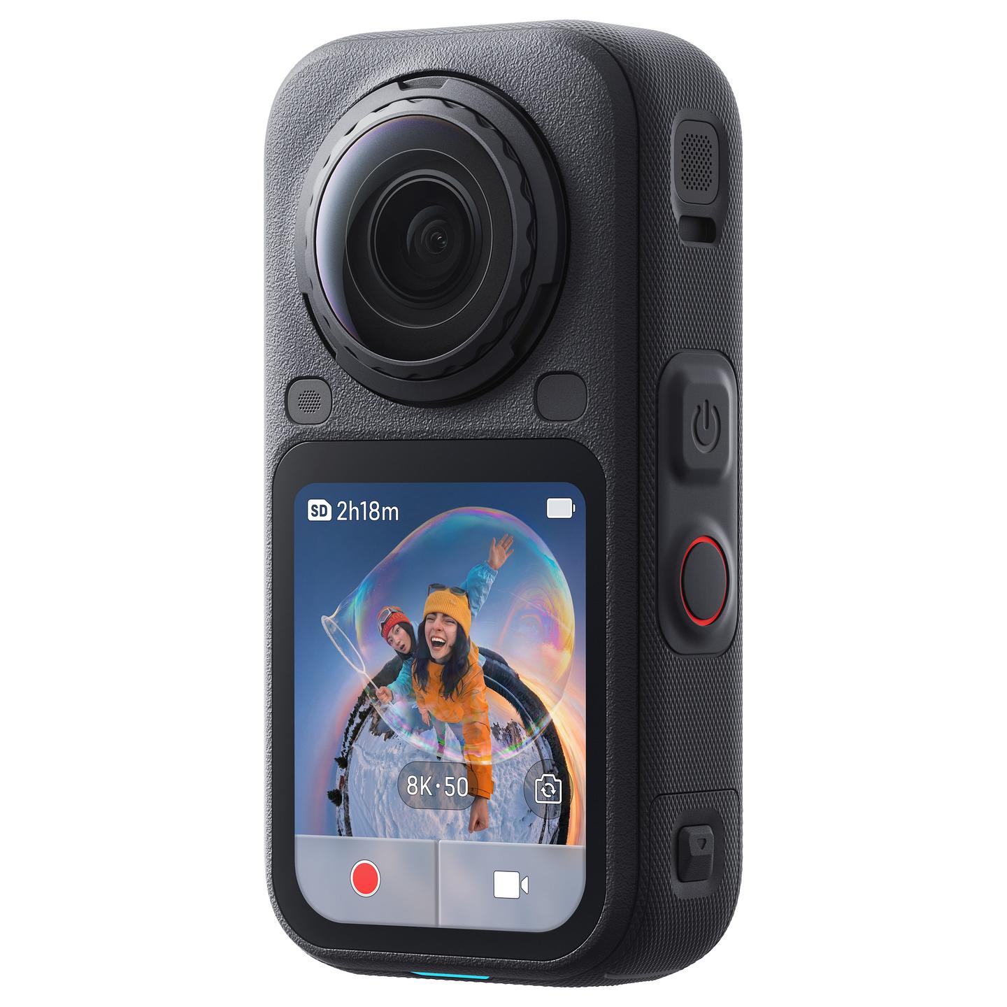 Kamerë Digjitale Insta360 X6, 360°, 8K 50fps, 120MP, 1/1.1", 2.32" OLED, 64GB - Zezë - 1