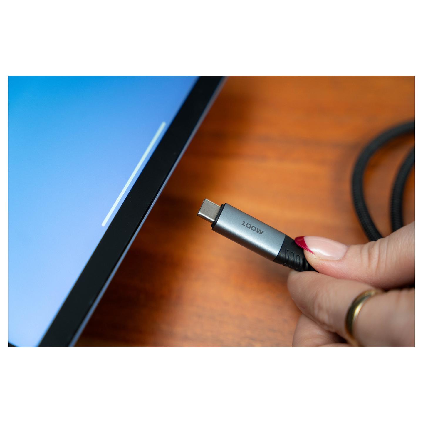 Kabllo USB Verbatim 31846, USB-C në USB-C, 120 cm, USB 2.0, 100W, Power Delivery 3.0, Quick Charge 3.0 – Zezë - 5