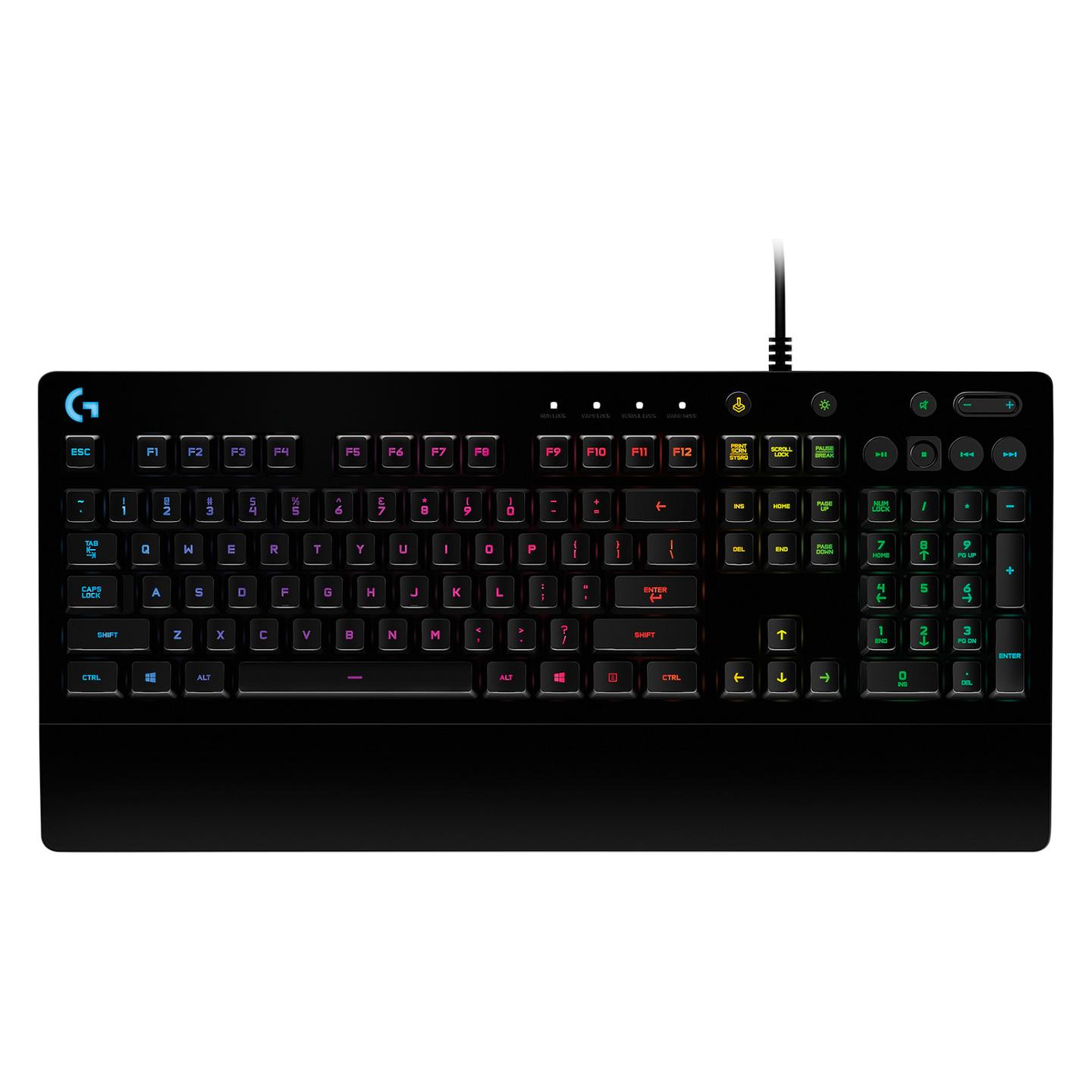 Tastierë Gaming me Kabllo Logitech G213 Prodigy, Membrane Mech-Dome, Full Size, RGB, Anti-Ghosting, USB - Zezë - 4