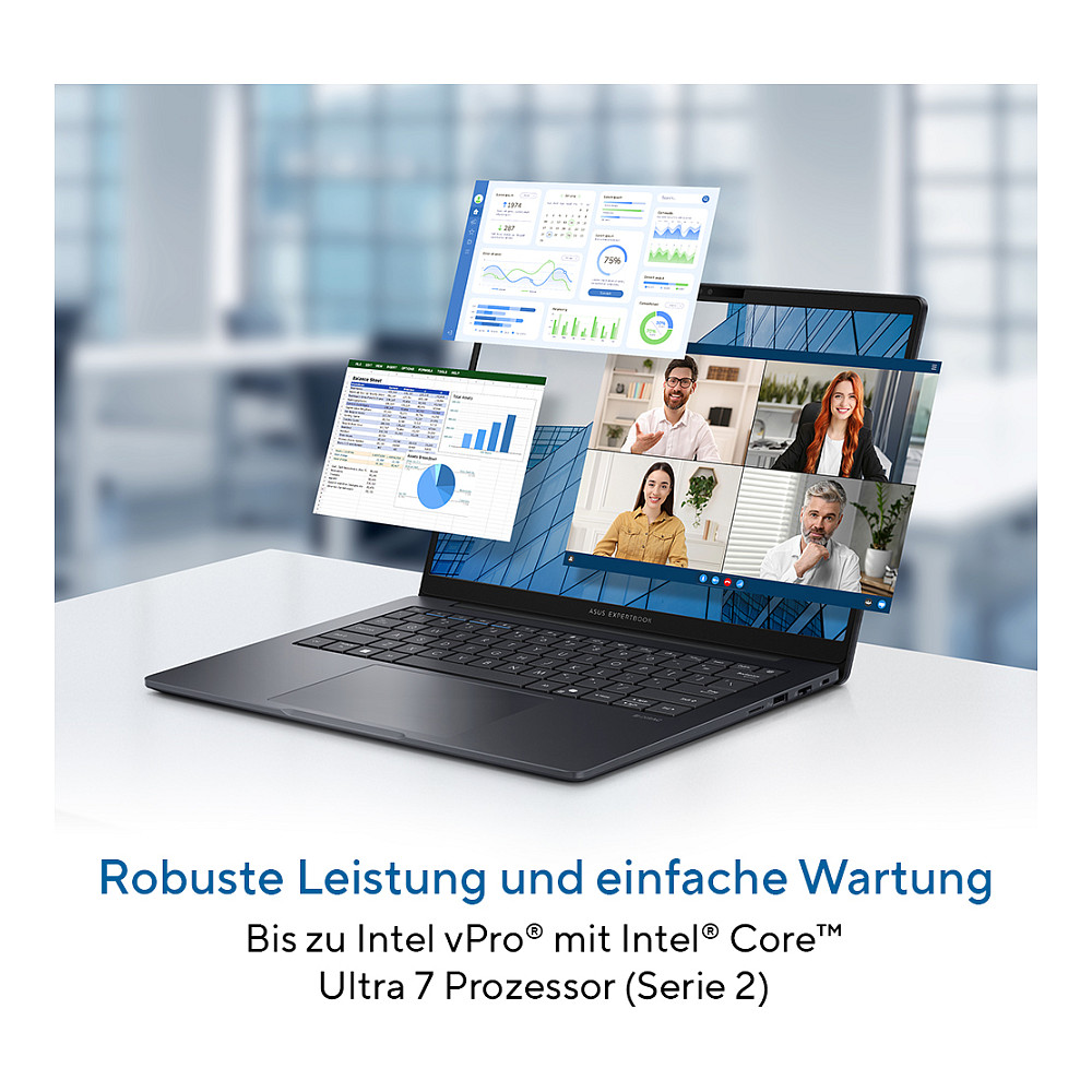 Laptop ASUS ExpertBook B3 B3405CCA-LY0066X / Ultra 5-125H / 16GB DDR5 / 512GB / 14" WUXGA IPS-Level / Intel Arc Graphics / DE  - I zi - 16