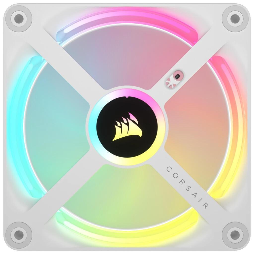 Ftohës për Kasë Corsair iCUE LINK QX120 RGB / 120mm / PWM / 480-2400 RPM / 63.1 CFM / 3.8 mmH₂O / RGB – Bardhë - 1