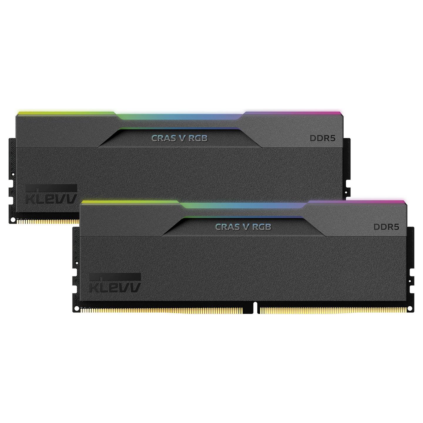 Memorie DDR5 KLEVV CRAS V RGB, 32GB (2x16GB), 6400MHz, CL32, 288-pin, 1.35V - Zezë