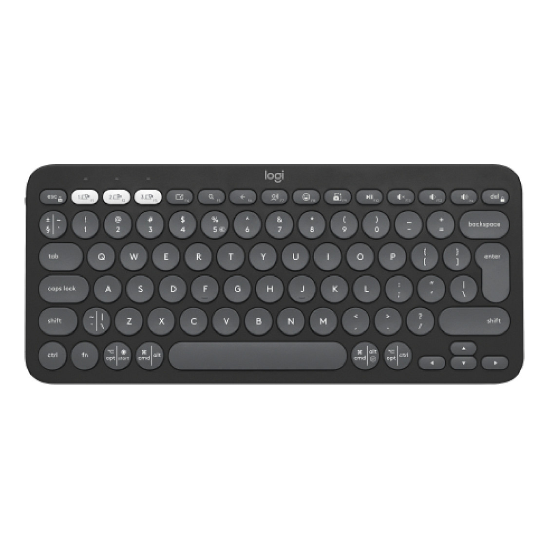 Tastierë Pa kabllo Logitech Pebble Keys 2 K380s / Kompakte / Scissor Switch / Bluetooth / 3 Pajisje / Easy-Switch / QWERTY US - Grafit