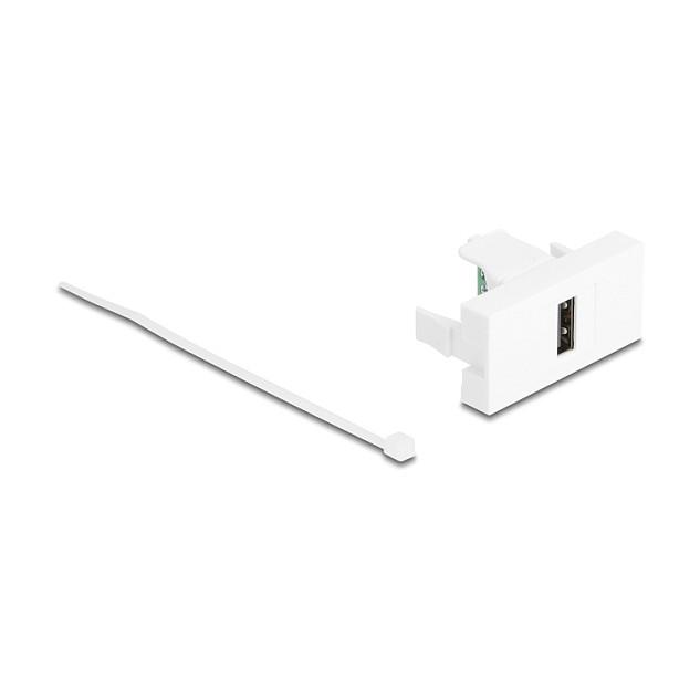 Modul USB DeLOCK Easy 45 90911, USB 2.0 Type-A Femër në Terminal Bllok me 5 Pina, 22,5 × 45 mm – Bardhë