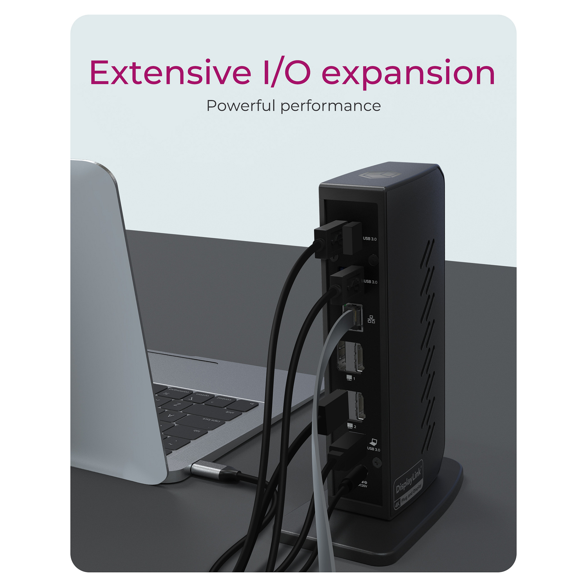 Docking Station ICY BOX IB-DK2252AC / USB-C & USB 3.0 / 2x HDMI + 2x DP / 6x USB / LAN / Audio / PD - Zezë - 4