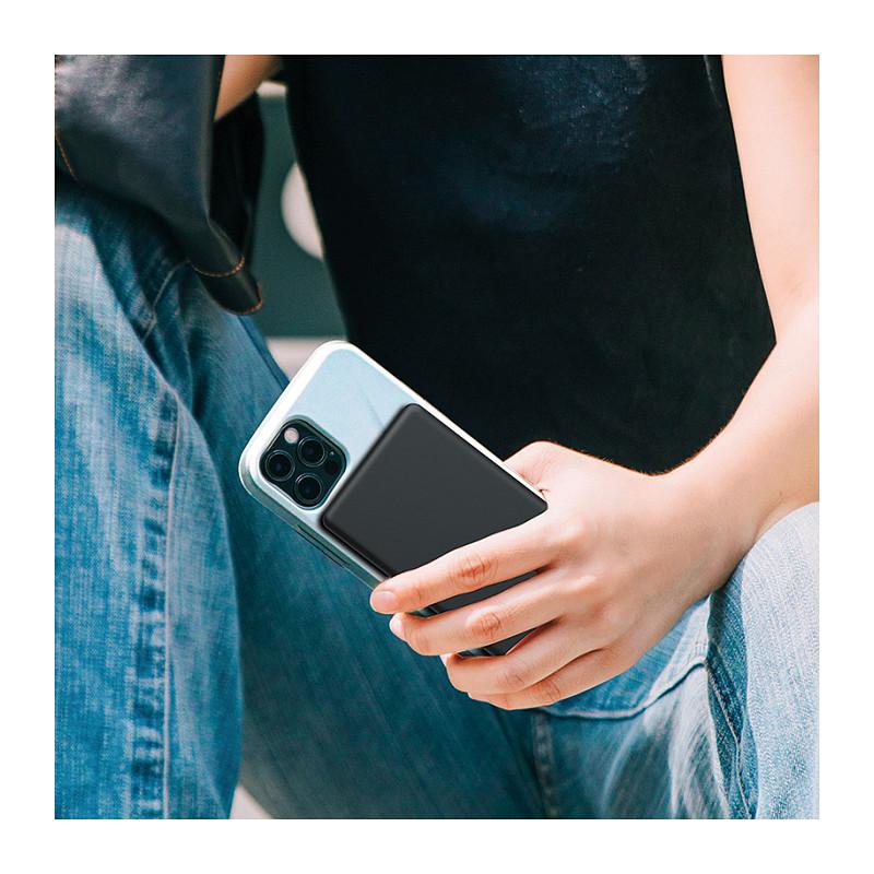 PowerBank LogiLink PA0352 / 5000mAh / USB-C 20W / Wireless 15W / MagSafe / Aluminium - Zezë - 6