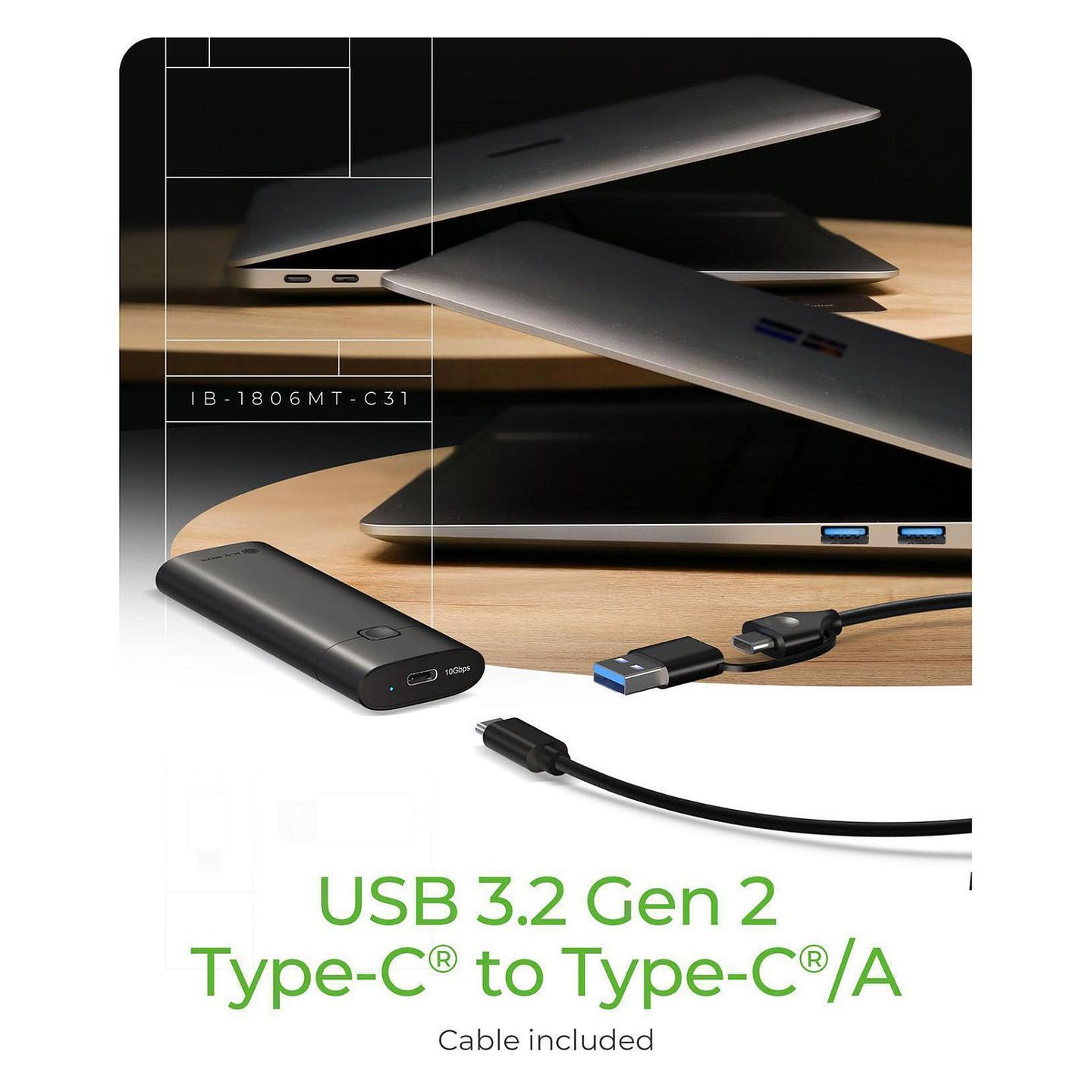 Kuti e Jashtme për SSD ICY BOX Spade Case 1806, M.2 NVMe PCIe, USB-C 3.2 Gen 2, 10 Gbps, deri në 2 TB – Zezë - 7