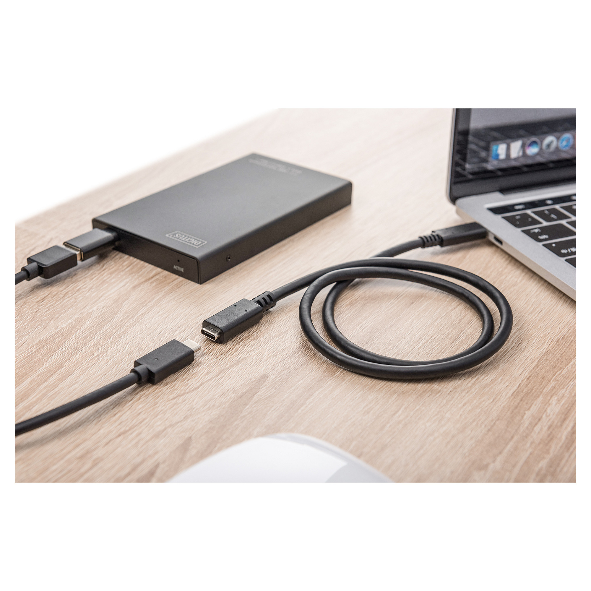 Kabllo USB DIGITUS USB 2.0 Type‑C → Type‑C Male/Female / 2 m – Zezë - 6