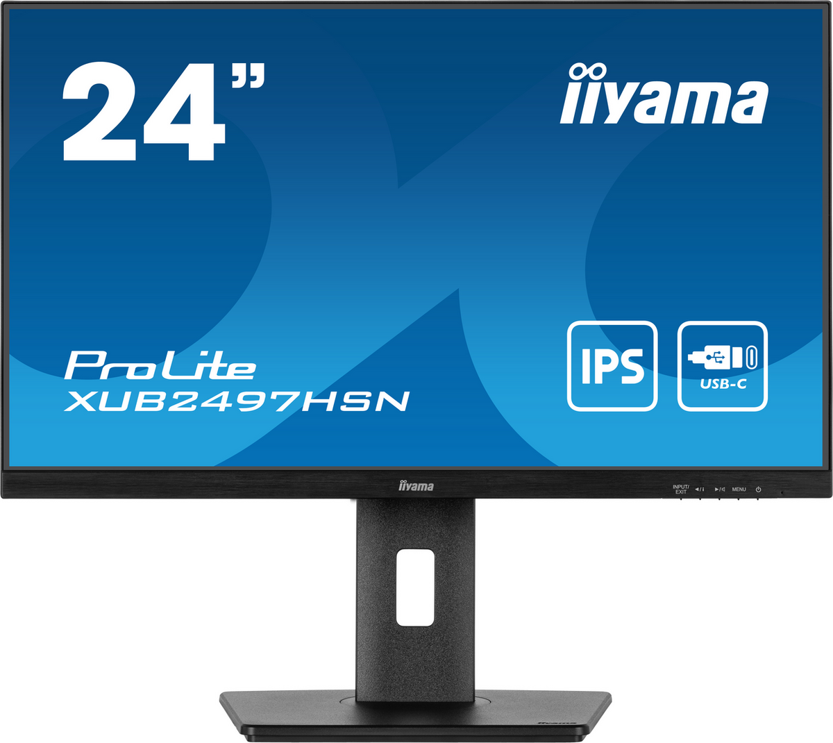 Monitor iiyama ProLite XUB2497HSN-B2 / 23.8"/ Full HD IPS / LED / 100Hz / 1ms / DisplayPort + HDMI + USB-C - Zezë - 1