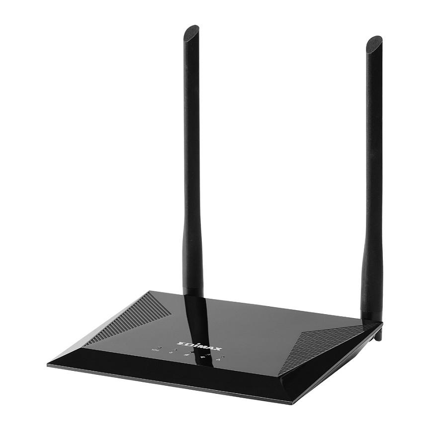 Ruter Edimax BR-6428nS V5, Wi-Fi 4 N300, 2.4GHz, deri në 300Mbps, 1× Fast Ethernet WAN + 4× Fast Ethernet LAN - Zezë - 2