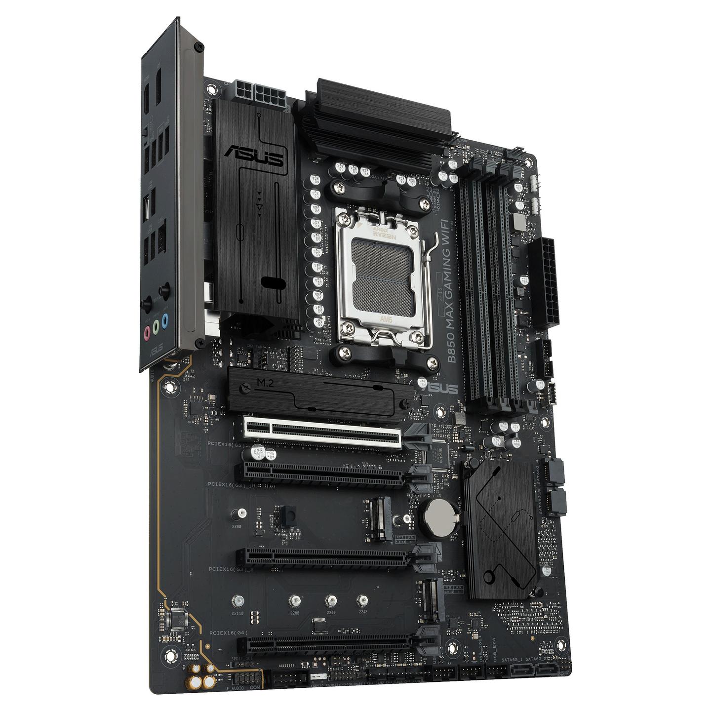 Pllakë Amë MB AMD ASUS B850 MAX GAMING WIFI, AM5, B850, DDR5, ATX, Wi-Fi 6E, Bluetooth 5.4, 2.5GbE LAN, HDMI, DisplayPort - 5
