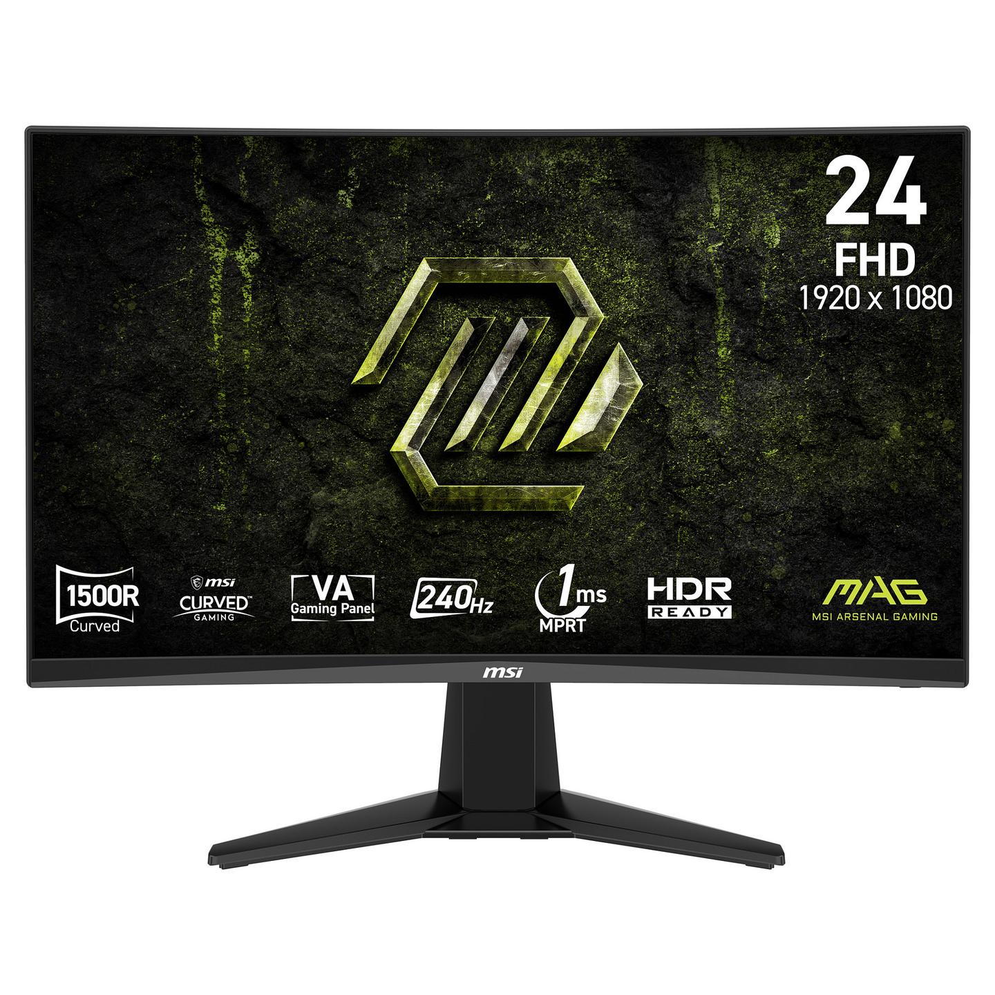 Monitor Gaming MSI MAG 245C X24, 23.6", FHD VA Curved, 240Hz, 1ms, 2xHDMI+DP - Zezë