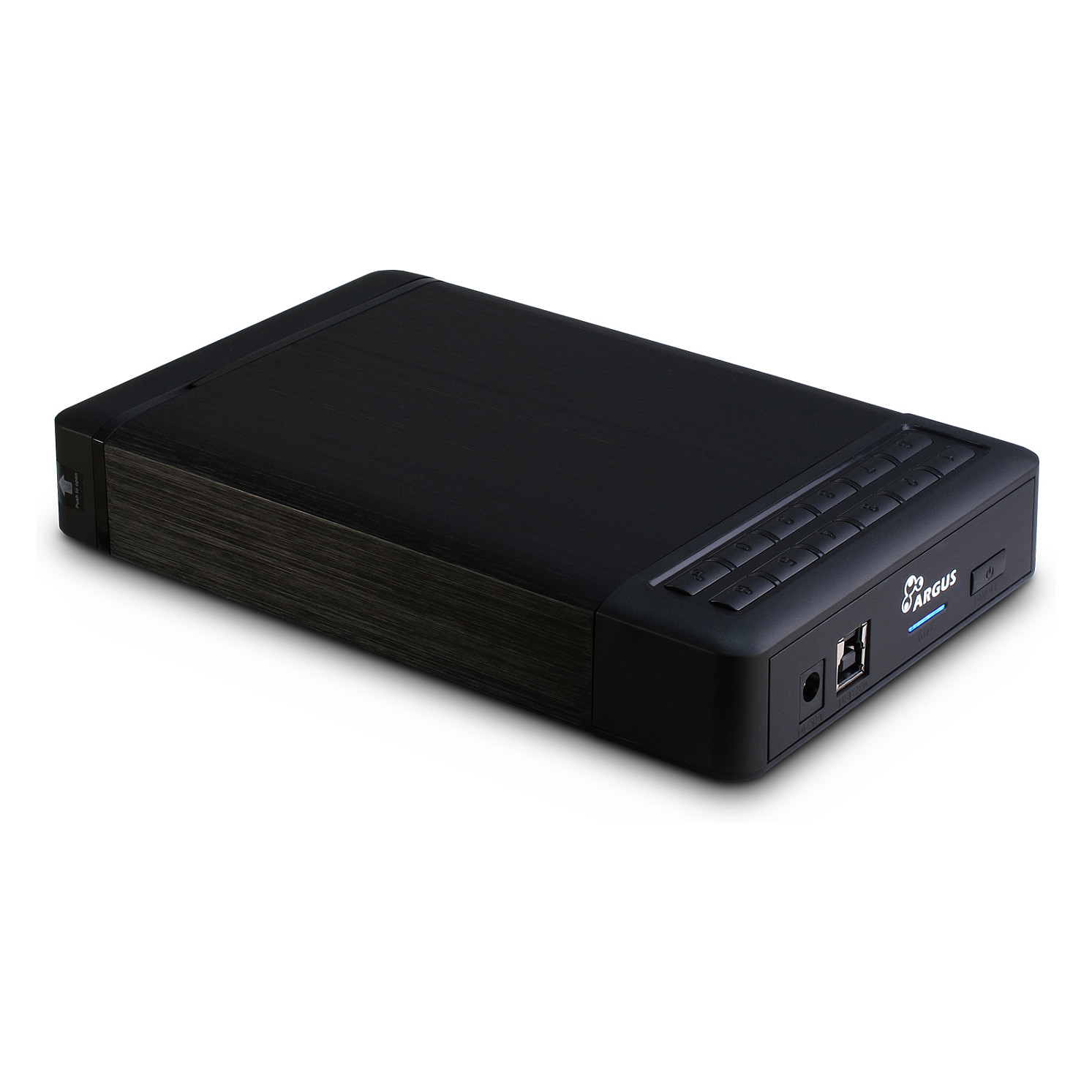 Docking Station Inter-Tech Argus GD-35LK01 / HDD 3.5" / USB 3.0 / SATA 6Gbps / AES 256-bit / Tastierë Numerike / deri 16TB – Zezë