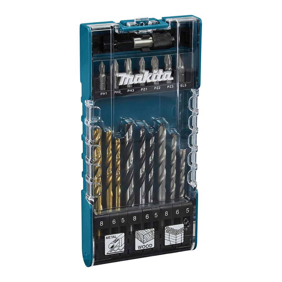 Set Shpuese dhe Maja Makita D-74887, 17 Copë, 5/6/8mm, PH/PZ/SL - Blu/Zezë - 2