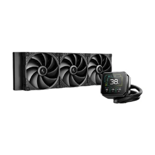 Ftohës për Procesor DeepCool SPARTACUS 360 / AIO Liquid Cooler / 360mm Radiator / 3x120mm ARGB PWM Fans / 3.4" IPS LCD Display – Zezë
