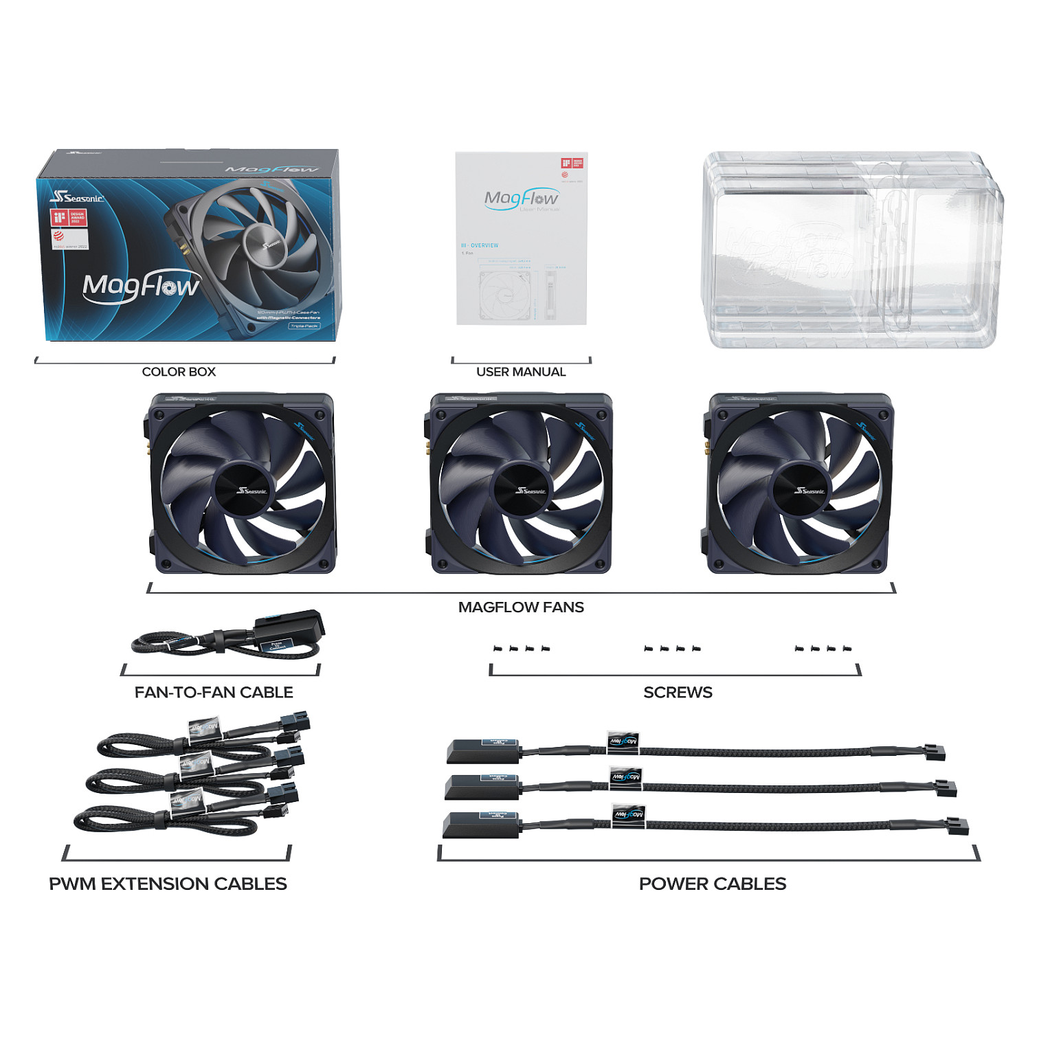 Ftohës për Kasë Seasonic MagFlow 1225 PWM, e zezë - 9