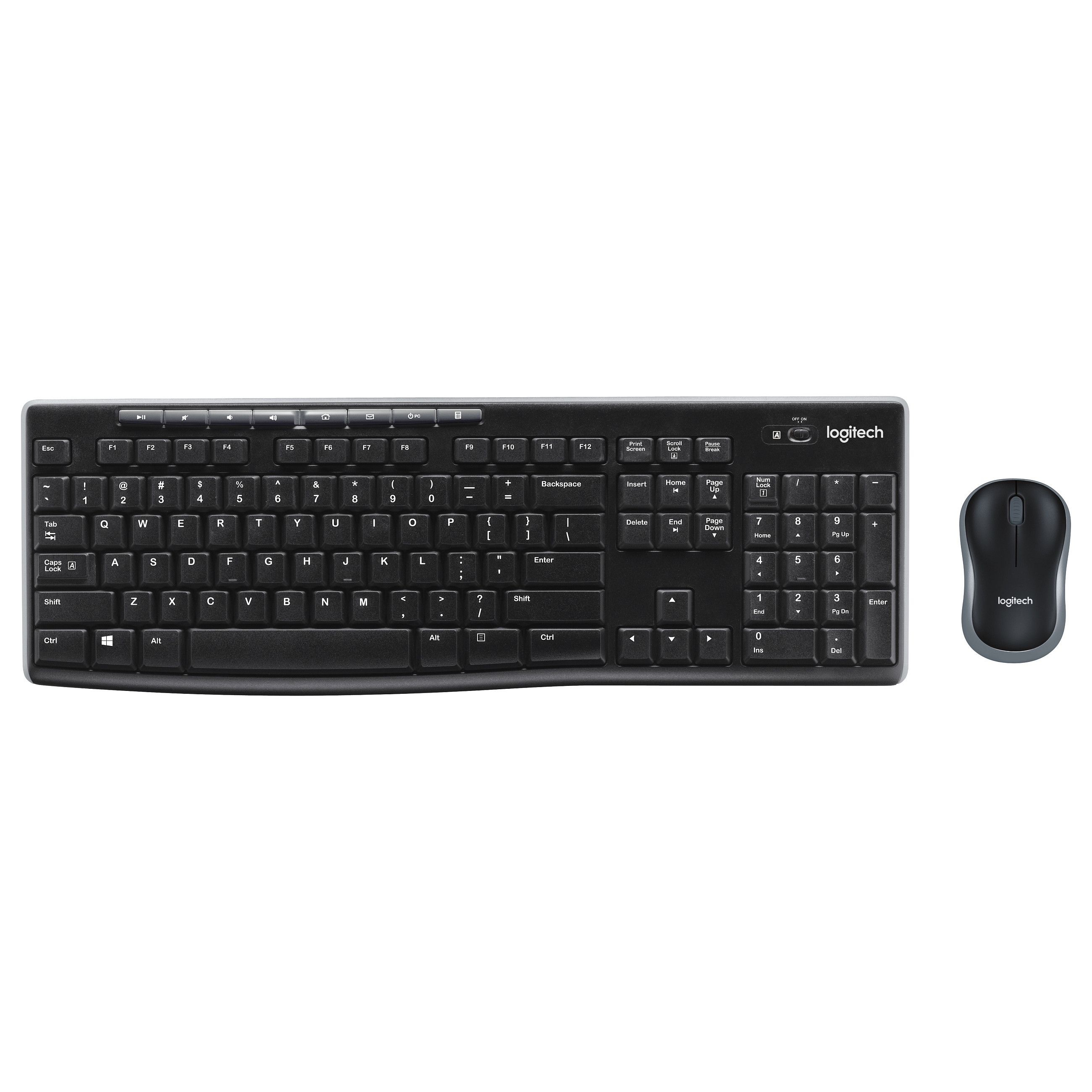 Combo (Tastierë&Maus) Logitech MK270 Wireless Combo / Wireless / 2.4 GHz / USB Nano Receiver / Full-Size / 1000 DPI / 8 Taste Multimedia – Zezë