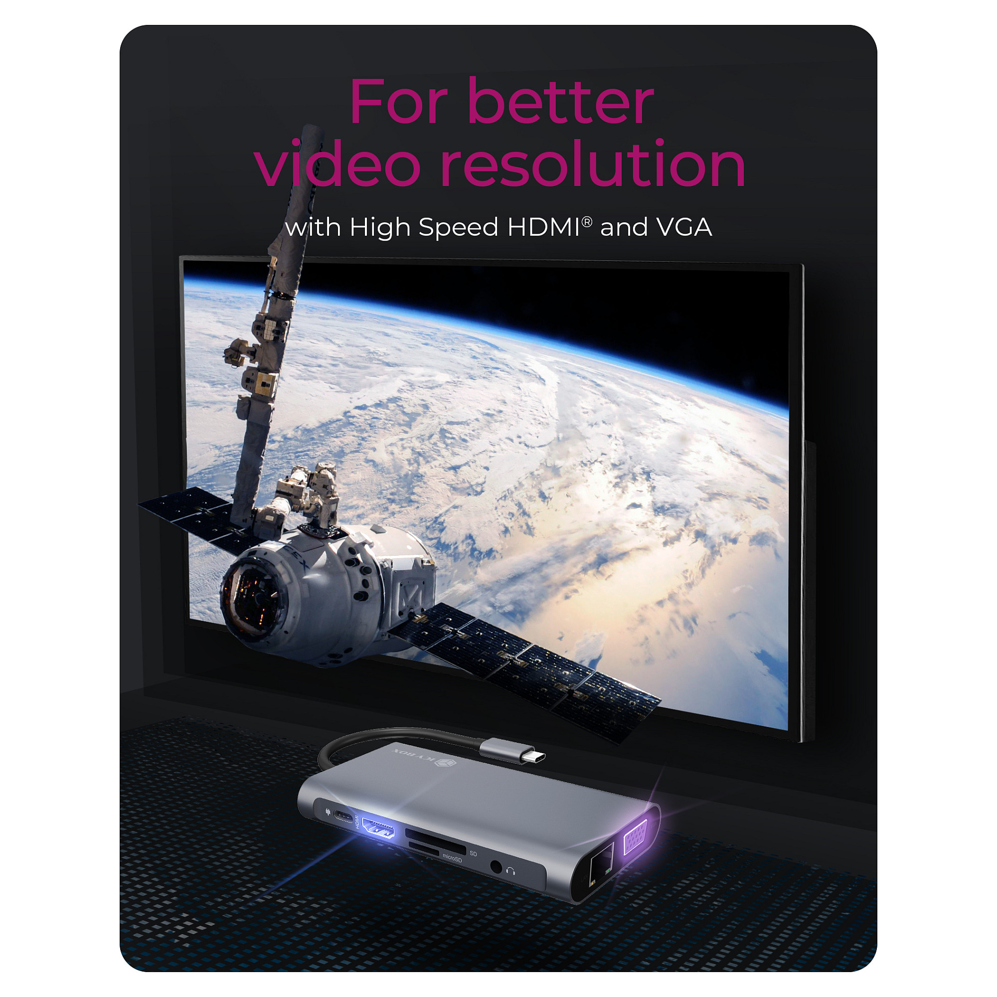 Docking Station ICY BOX IB‑DK4040‑CPD / 10‑in‑1 / PD 100W / 3xUSB-A / 1xUSB-C / 1xHDMI / 1xVGA – Zezë - 12