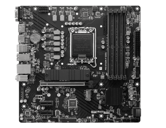 Pllakë Amë MSI PRO B760M-P DDR4, mATX, Intel LGA1700, B760, DDR4, PCIe 4.0 x16, 2x M.2, USB 3.2 Gen2
