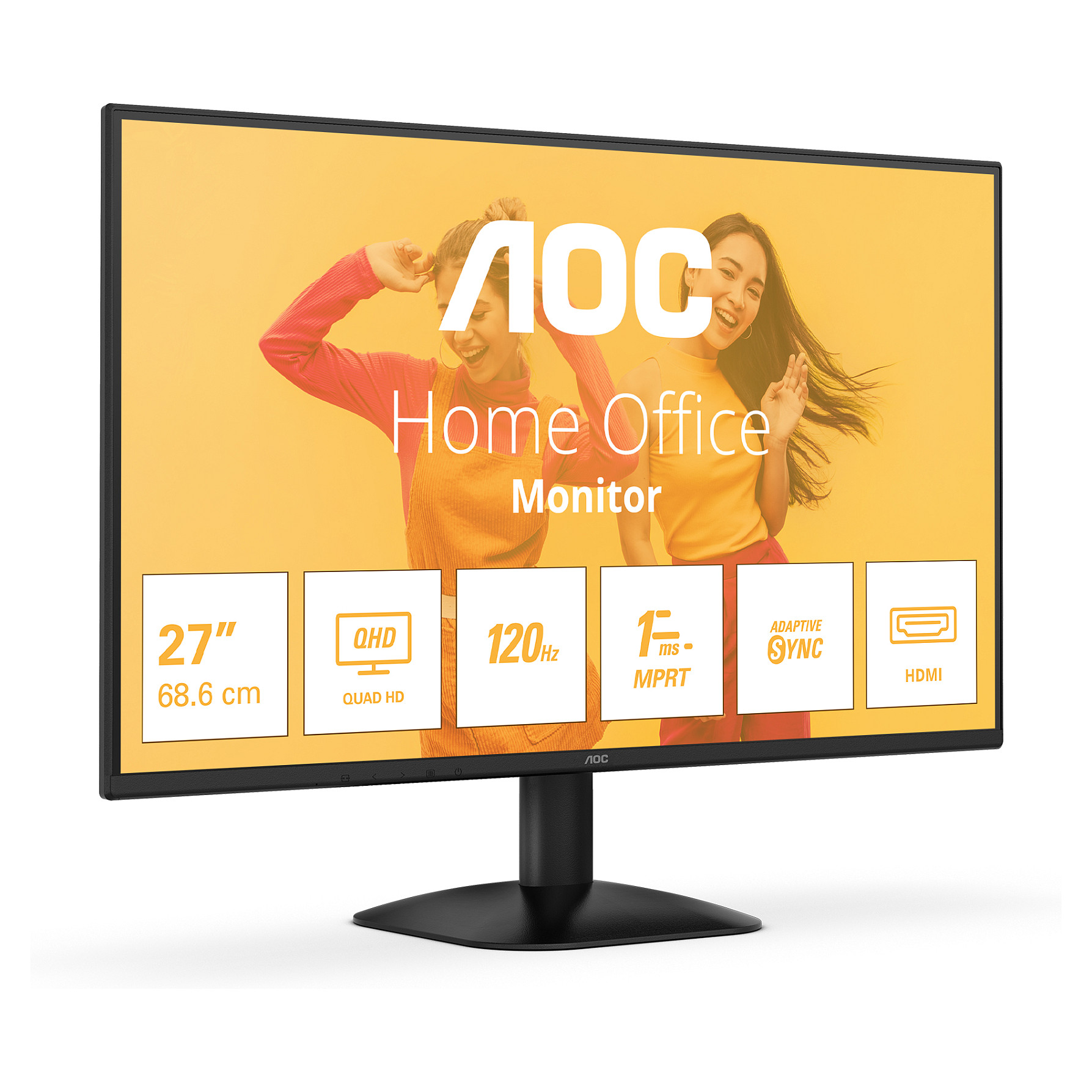 Monitor AOC Q27B35S3 / 27"/ Quad HD IPS / W-LED / 120Hz / 4ms / HDMI + DisplayPort - Zezë - 3