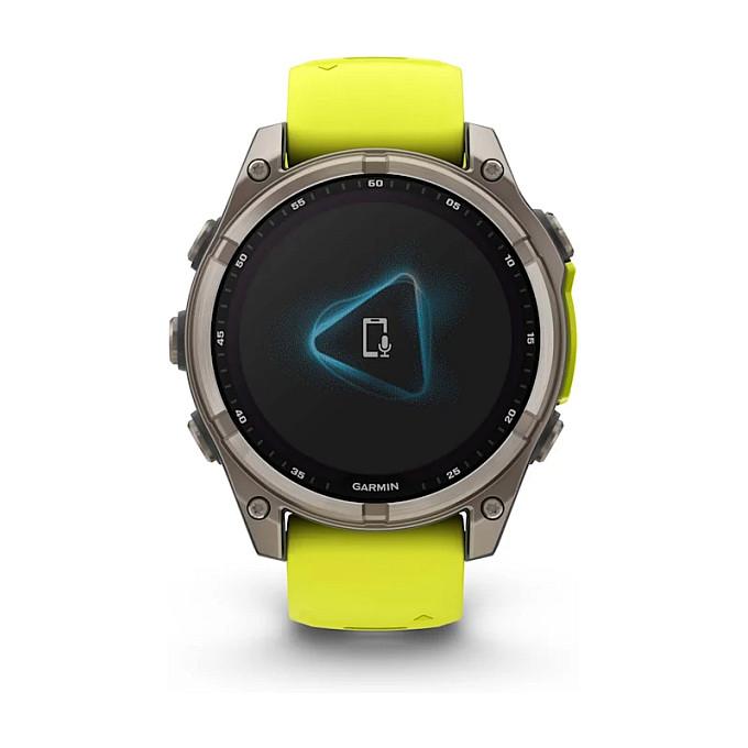 Orë e mençur Garmin fēnix 8 Solar Sapphire, 47mm, MIP 1.3", GPS Multi-Band, 32GB, Titanium - Verdhë/Hiri - 6
