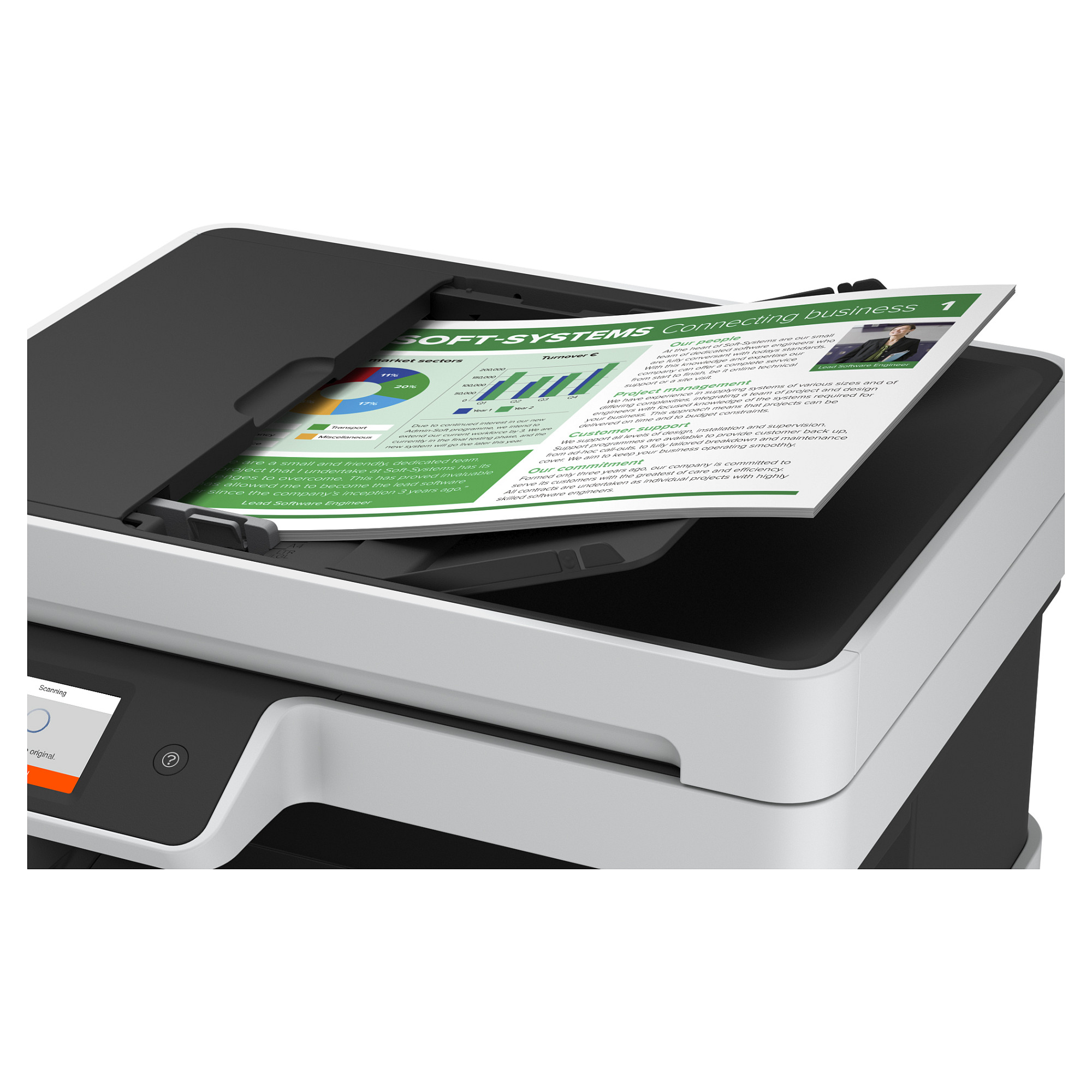 Printer Inkjet Epson EcoTank ET-5150 / 3-in-1 / A4 / WLAN WiFi / ADF Duplex - Bardhë / Zezë - 5